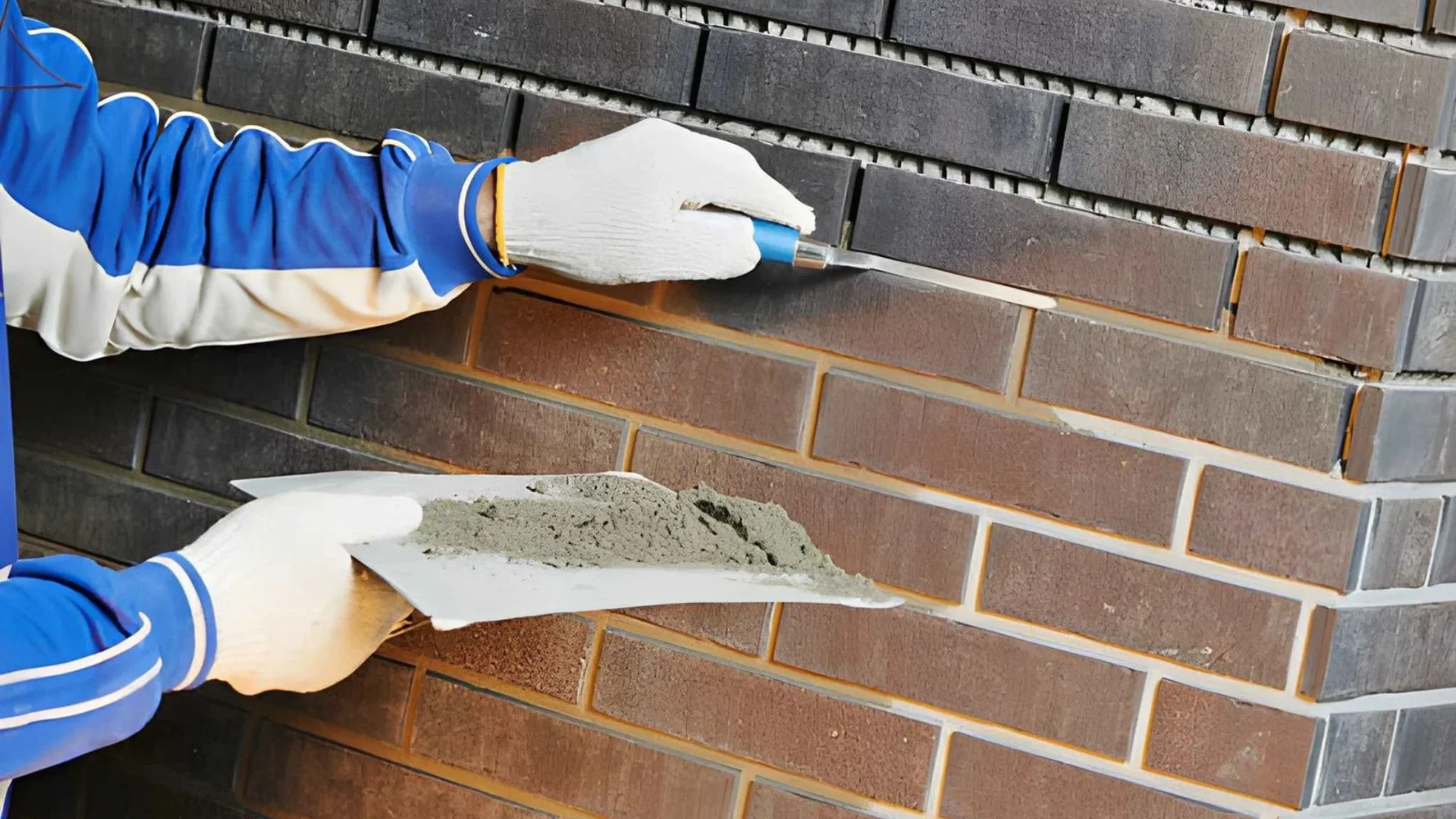 Brick repair contractor fixing cracked and spalling brick in NYC